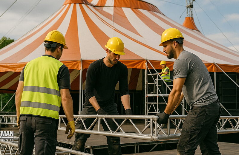 Eventbemanning för rigg och scenbyggen